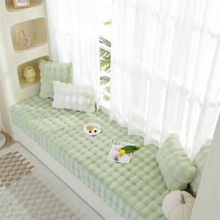 91家纺网 家纺一手货源 找家纺 (总) 共鸣沙发垫 2023新款纯色兔毛绒飘窗垫