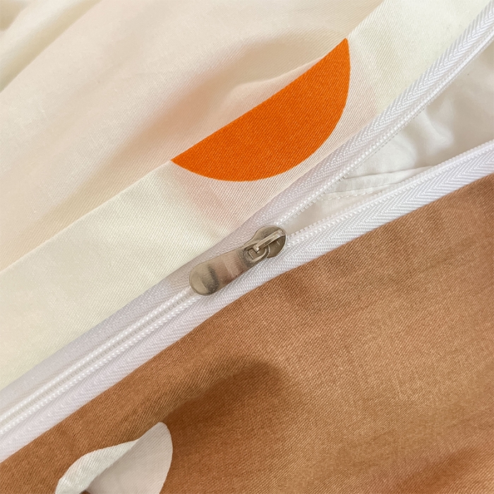 91家纺网 家纺一手货源 找家纺 沐棉 2023新款全棉13372小清新印花四件套 波点熊