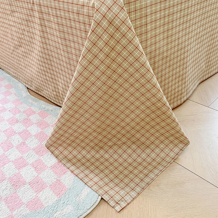 91家纺网 家纺一手货源 找家纺 沐棉 2023新款全棉13372小清新印花四件套 小红兔