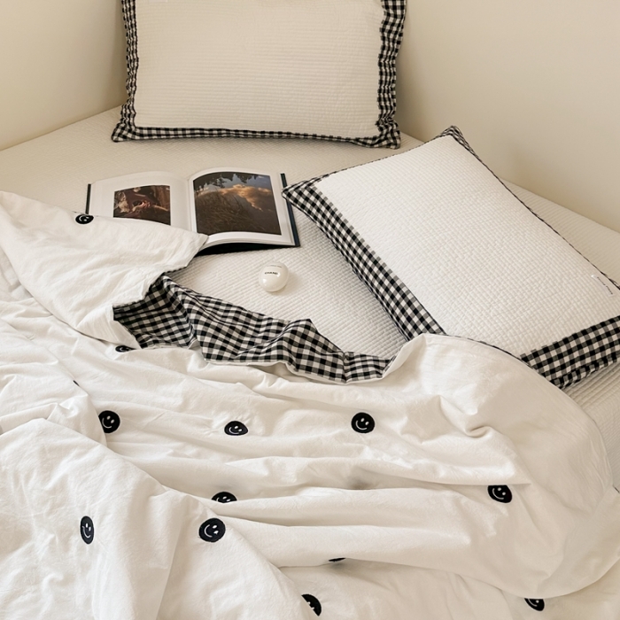 91家纺网 家纺一手货源 找家纺 （总）洋铭区 2023新款水洗棉绣花床盖系列