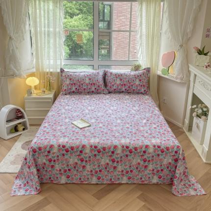 91家纺网 家纺一手货源 找家纺 （总）铭成家纺 2024新款全棉小清新系列单床单