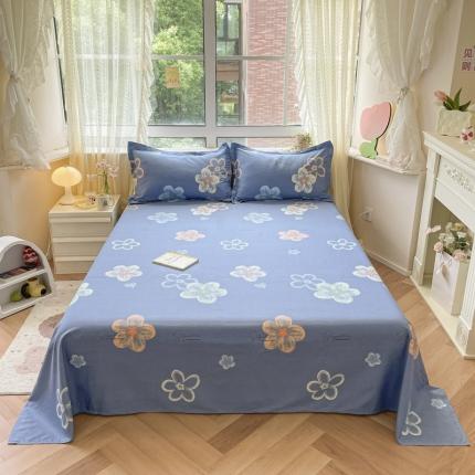 91家纺网 家纺一手货源 找家纺 铭成家纺 2024新款全棉小清新系列单床单依美莎