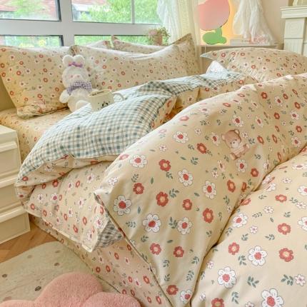 91家纺网 家纺一手货源 找家纺 （总）铭成家纺 2024新款全棉小清新系列单被套（预留缩水）