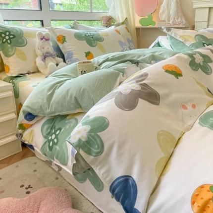 91家纺网 家纺一手货源 找家纺 （总）铭成家纺 2024新款全棉小清新系列单被套（预留缩水）