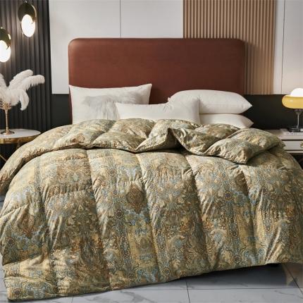 91家纺网 家纺一手货源 找家纺 (总)御眠纺2024新款糯棉95白鹅绒被羽绒被静音面料加厚冬被