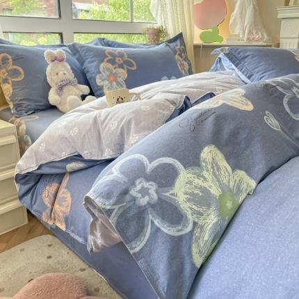 91家纺网 家纺一手货源 找家纺 （总）铭成家纺 2024新款全棉小清新系列单被套（预留缩水）