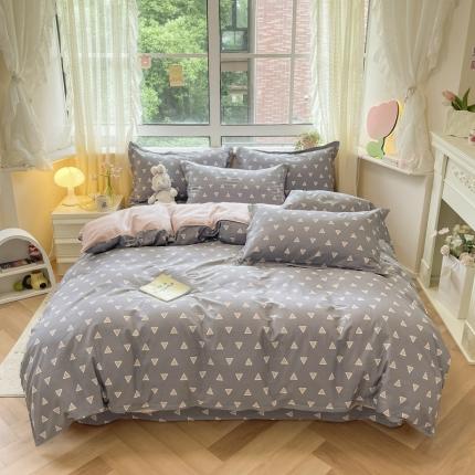 91家纺网 家纺一手货源 找家纺 铭成家纺 2024新款全棉小清新系列单被套（预留缩水）卡米尔