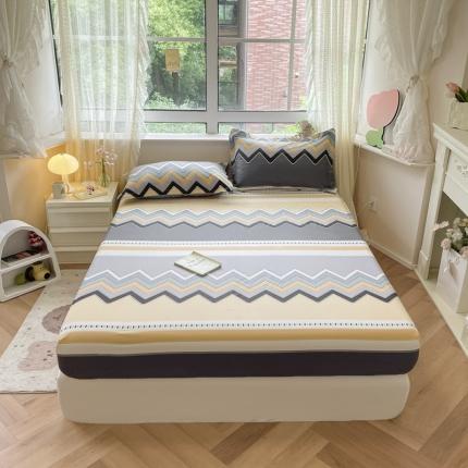 91家纺网 家纺一手货源 找家纺 （总）铭成 2024新款全棉小清新印花四件套系列单品床笠