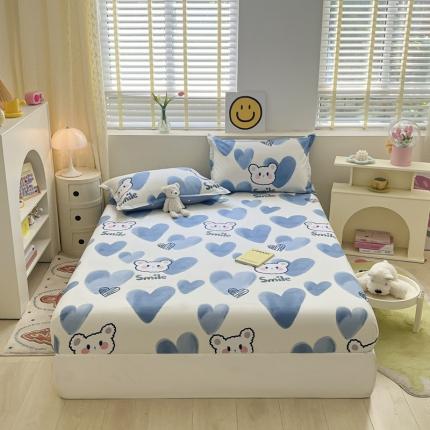 91家纺网 家纺一手货源 找家纺 （总）铭成 2024新款全棉小清新印花四件套系列单品床笠