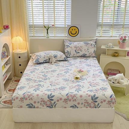 91家纺网 家纺一手货源 找家纺 （总）铭成 2024新款全棉小清新印花四件套系列单品床笠