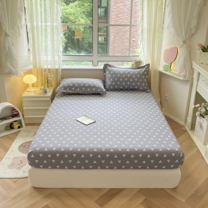 91家纺网 家纺一手货源 找家纺 铭成 2024新款全棉小清新印花四件套系列单品床笠卡米尔