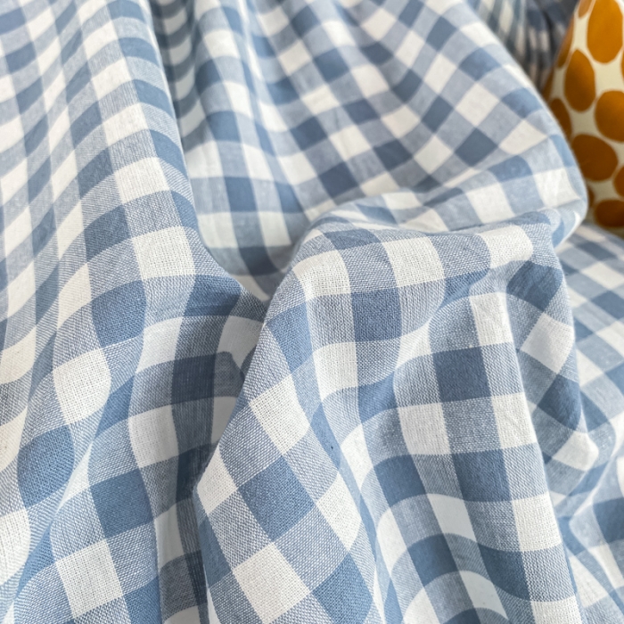 91家纺网 家纺一手货源 找家纺 吉象 2025新款色织学生水洗棉上下铺三件套 蓝小格