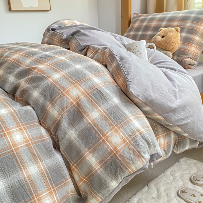 91家纺网 家纺一手货源 找家纺 吉象 2025新款色织学生水洗棉上下铺三件套 乔纳森