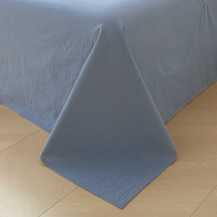 91家纺网 家纺一手货源 找家纺 吉象 2023新款全棉色织水洗棉四件套 大蓝格