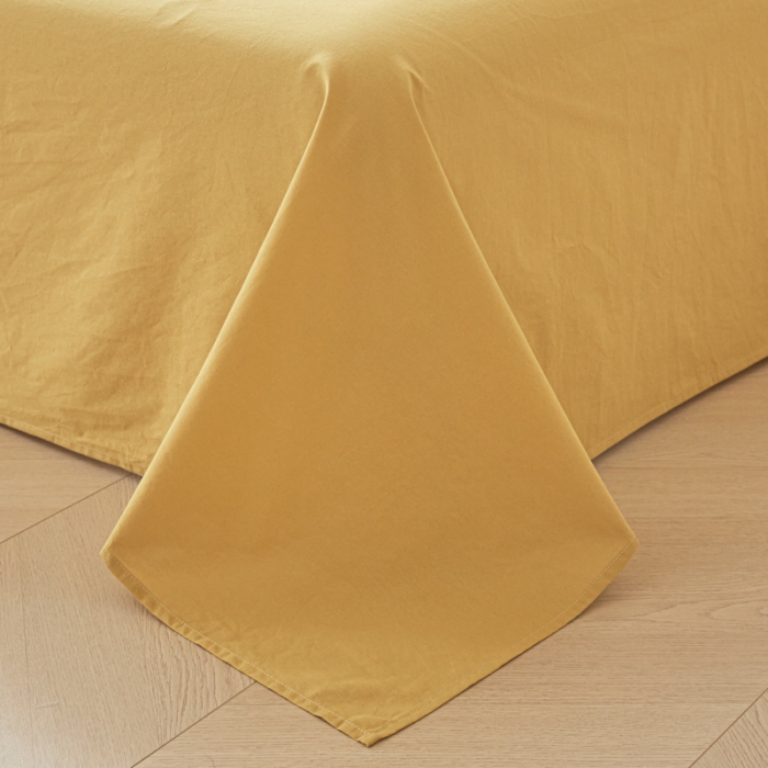 91家纺网 家纺一手货源 找家纺 吉象 2023新款全棉色织水洗棉四件套 黄小格