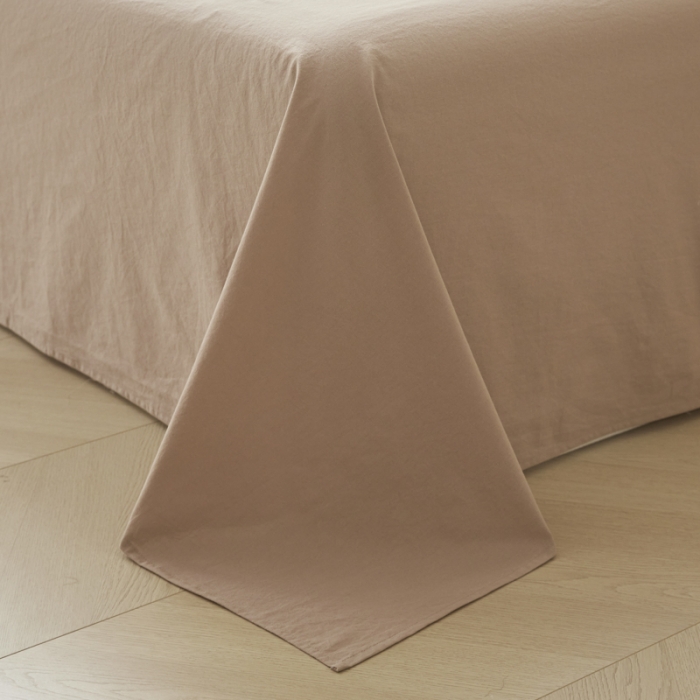 91家纺网 家纺一手货源 找家纺 吉象 2023新款全棉色织水洗棉四件套 咖小格