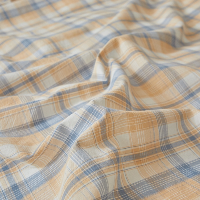 91家纺网 家纺一手货源 找家纺 吉象 2023新款全棉色织水洗棉四件套 云端