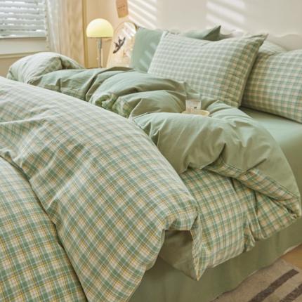 吉象 2023新款全棉色织水洗棉四件套 春风曲