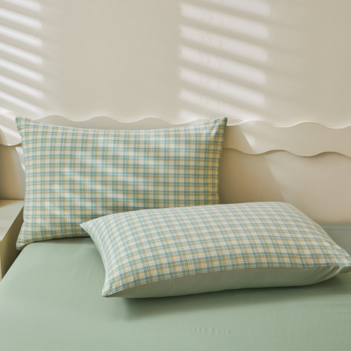 91家纺网 家纺一手货源 找家纺 吉象 2023新款全棉色织水洗棉四件套 春风曲