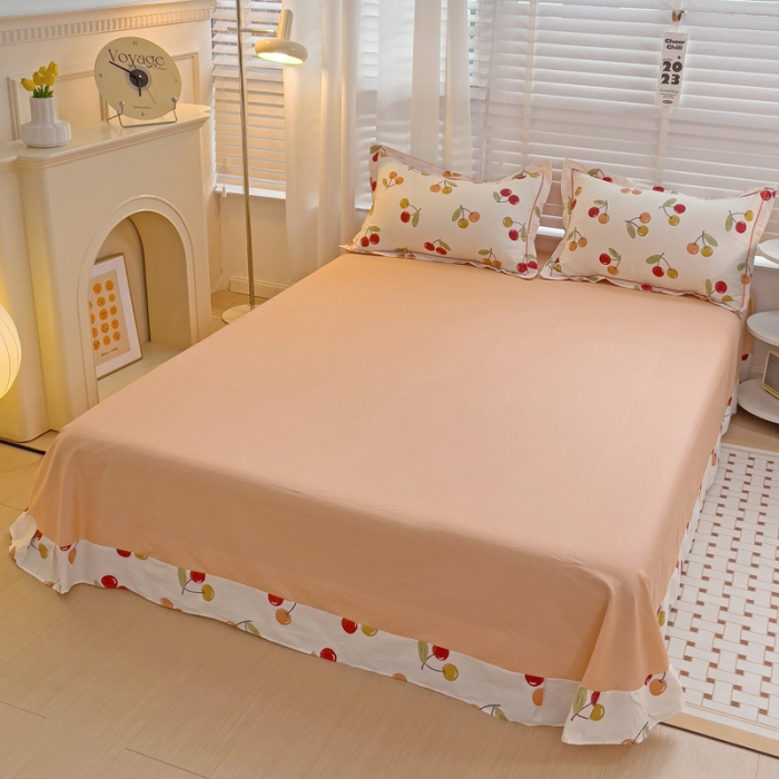 91家纺网 家纺一手货源 找家纺 乐童 2024网红直播爆款吊边＋一字绣工艺款四件套（十） 盛夏果实