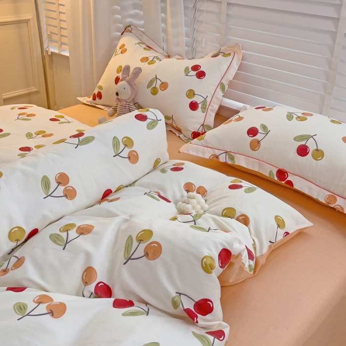 91家纺网 家纺一手货源 找家纺 乐童 2024网红直播爆款吊边＋一字绣工艺款四件套（十） 盛夏果实