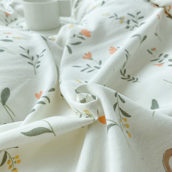 91家纺网 家纺一手货源 找家纺 赫然 2026新款水洗双层纱单品被套 小熊园长