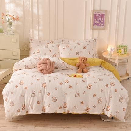 91家纺网 家纺一手货源 找家纺 （总）甜之梦 2025新款针织棉印花四件套（定制任何尺寸）