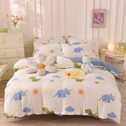 91家纺网 家纺一手货源 找家纺 （总）甜之梦 2025新款针织棉印花四件套（定制任何尺寸）