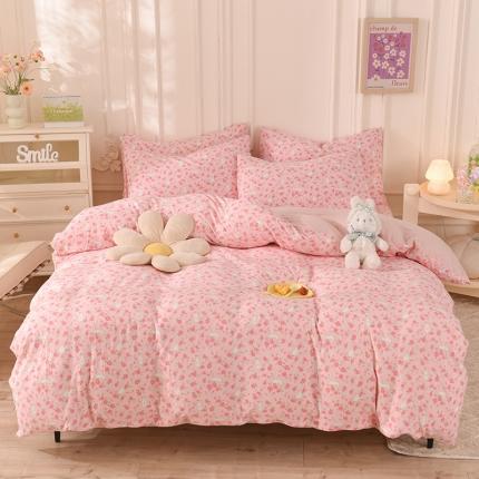 91家纺网 家纺一手货源 找家纺 （总）甜之梦 2025新款针织棉印花四件套（定制任何尺寸）