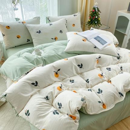 91家纺网 家纺一手货源 找家纺 (总) 赫然 2026新款水洗双层纱四件套