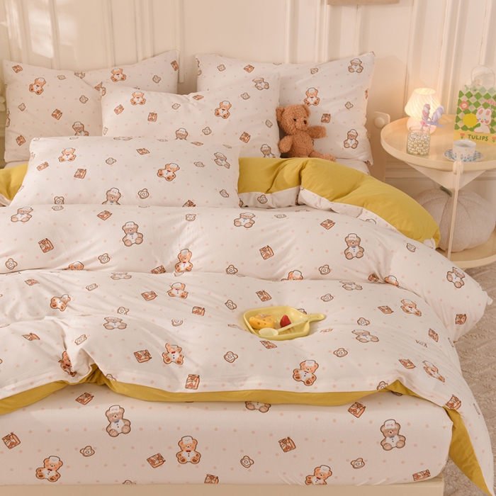 91家纺网 家纺一手货源 找家纺 甜之梦 2025新款针织棉印花四件套 杰瑞的家