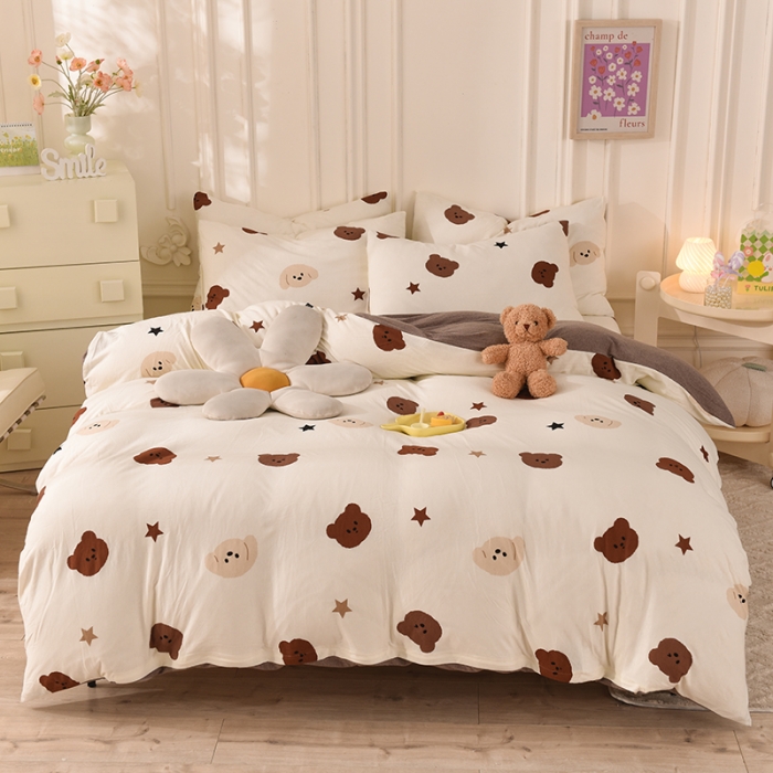 91家纺网 家纺一手货源 找家纺 甜之梦 2025新款针织棉印花四件套 奇思妙想