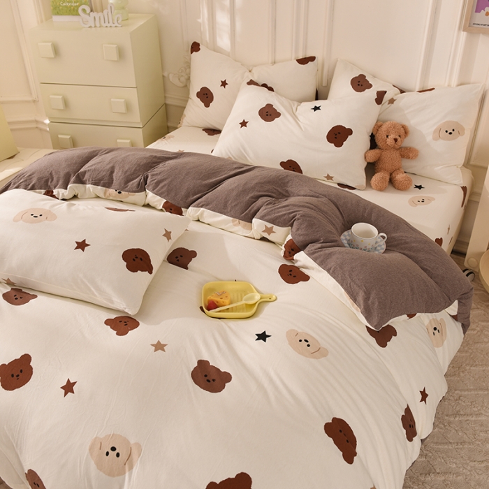 91家纺网 家纺一手货源 找家纺 甜之梦 2025新款针织棉印花四件套 奇思妙想