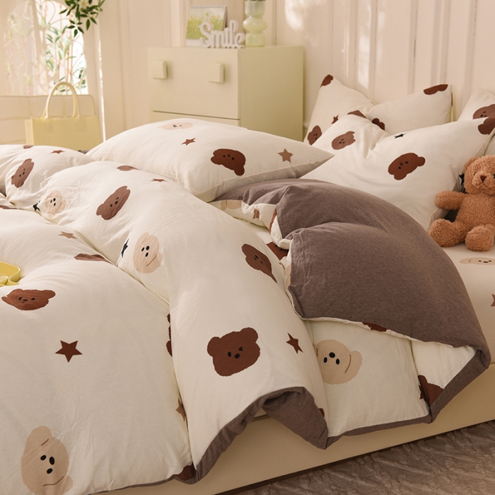 91家纺网 家纺一手货源 找家纺 甜之梦 2025新款针织棉印花四件套 奇思妙想