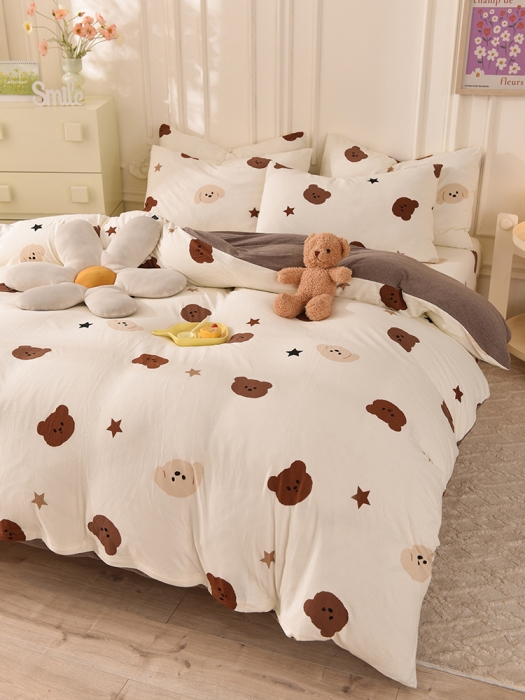 91家纺网 家纺一手货源 找家纺 甜之梦 2025新款针织棉印花四件套 奇思妙想