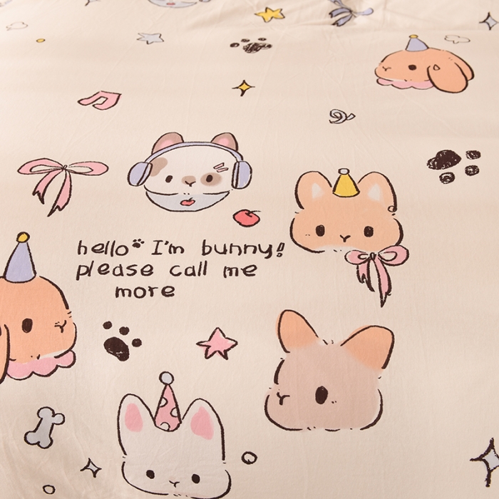 91家纺网 家纺一手货源 找家纺 （总）甜之梦 2025新款针织棉印花单品被套（定制任何尺寸）