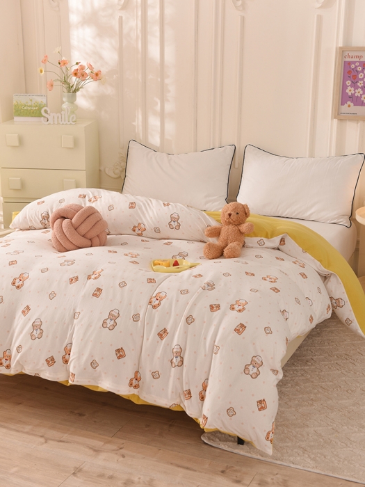 91家纺网 家纺一手货源 找家纺 甜之梦 2025新款针织棉印花单品被套 杰瑞的家