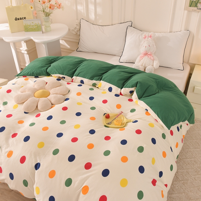 91家纺网 家纺一手货源 找家纺 甜之梦 2025新款针织棉印花单品被套 流星点点