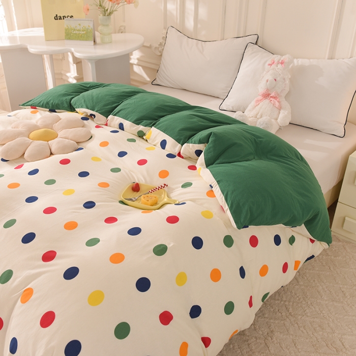 91家纺网 家纺一手货源 找家纺 甜之梦 2025新款针织棉印花单品被套 流星点点