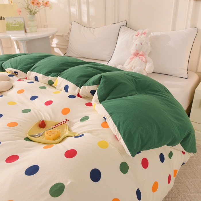 91家纺网 家纺一手货源 找家纺 甜之梦 2025新款针织棉印花单品被套 流星点点