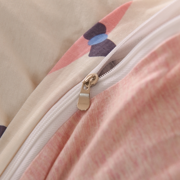 91家纺网 家纺一手货源 找家纺 甜之梦 2025新款针织棉印花单品被套 蜜桃牛奶