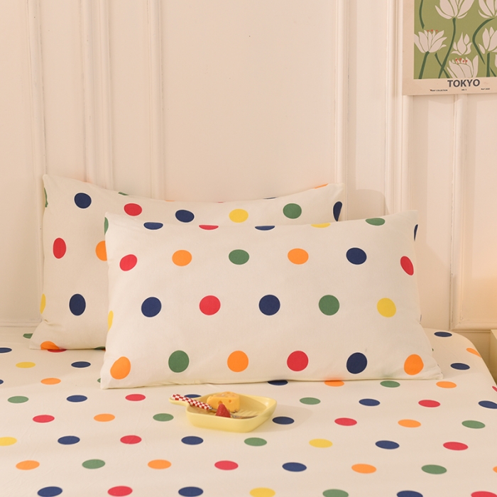 91家纺网 家纺一手货源 找家纺 甜之梦 2025新款针织棉印花单品枕套 流星点点