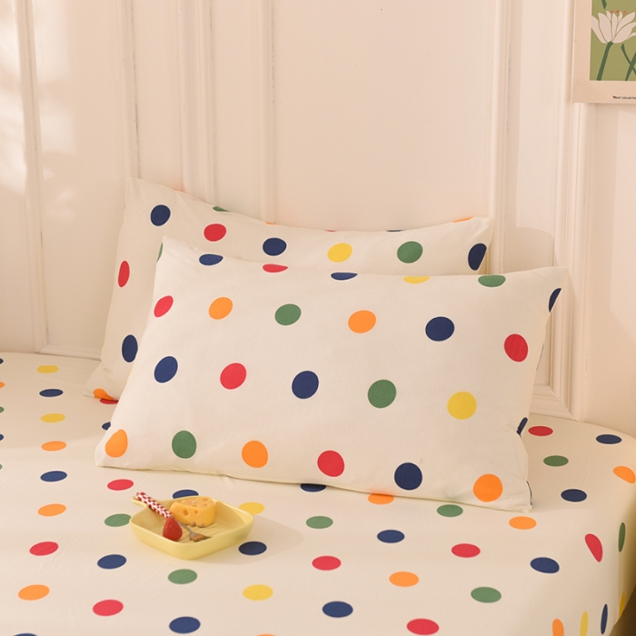 91家纺网 家纺一手货源 找家纺 甜之梦 2025新款针织棉印花单品枕套 流星点点