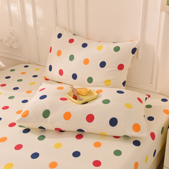 91家纺网 家纺一手货源 找家纺 甜之梦 2025新款针织棉印花单品枕套 流星点点