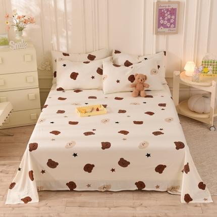 91家纺网 家纺一手货源 找家纺 （总）甜之梦 2025新款针织棉印花单品床单（定制任何尺寸）