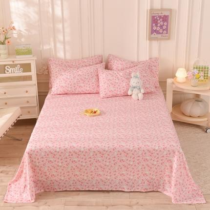 91家纺网 家纺一手货源 找家纺 （总）甜之梦 2025新款针织棉印花单品床单（定制任何尺寸）