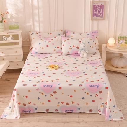 91家纺网 家纺一手货源 找家纺 （总）甜之梦 2025新款针织棉印花单品床单（定制任何尺寸）