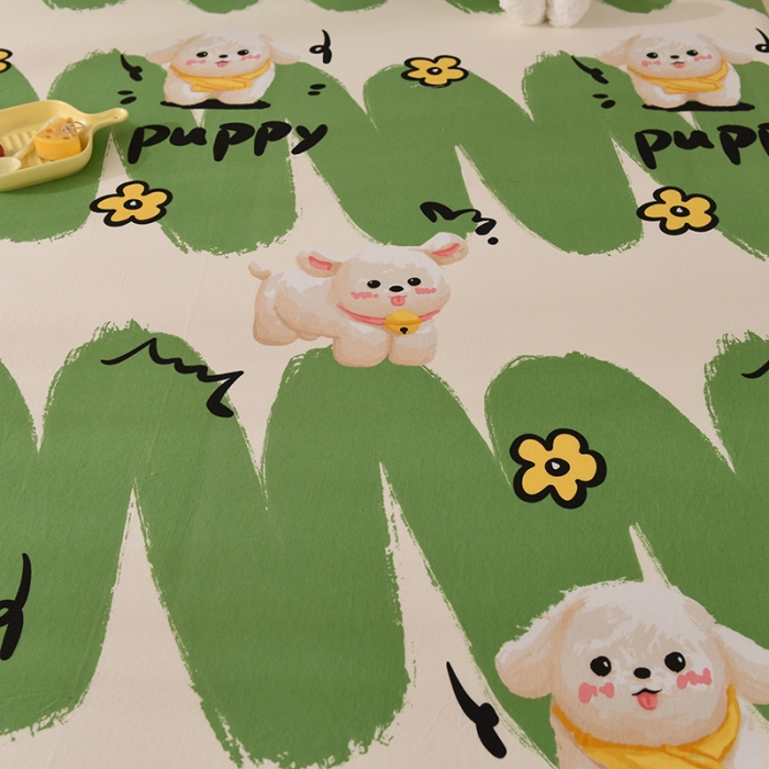 91家纺网 家纺一手货源 找家纺 甜之梦 2025新款针织棉印花单品床单 哈基米