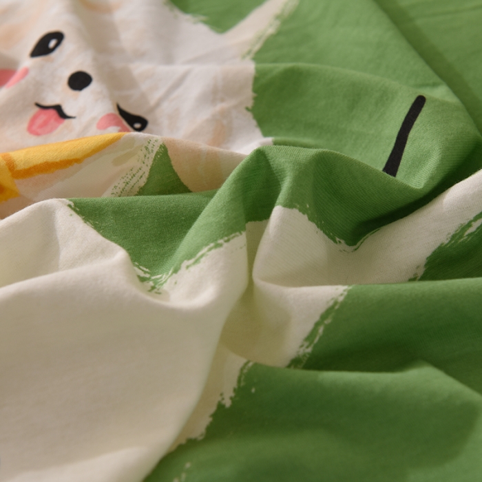 91家纺网 家纺一手货源 找家纺 甜之梦 2025新款针织棉印花单品床单 哈基米