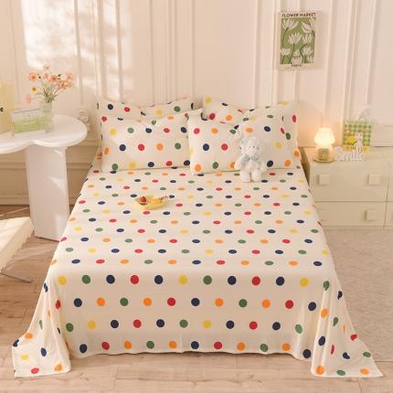 甜之梦 2025新款针织棉印花单品床单 流星点点